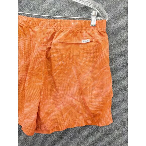 Columbia Sportswear Nylon Swim Trunks Size L 5L Brown & Pink - Picture 9 of 12